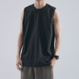 Мужской летний хлопковый спортивный баскетбольный жилет, футболка без рукавов для отдыха, оверсайз