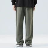 Черные весенние спортивные штаны для отдыха, тренд сезона, в американском стиле, свободный прямой крой, на шнурках