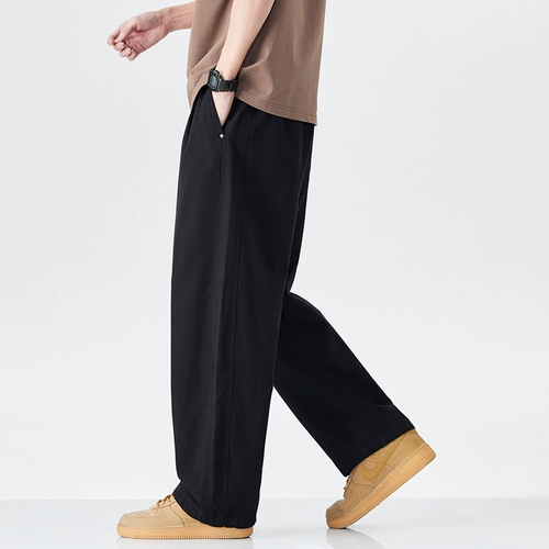 Hansca Cool Lyocell Tencel Брюки Мужские Лето 2025 Тонкие дышащие драпированные Свободные прямые повседневные брюки