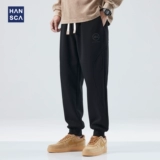 Черные демисезонные утепленные спортивные штаны, оверсайз, в американском стиле