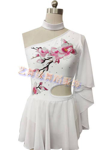 Acrobatic New Spandex Exercises Diagonal Shoulders Flutter and Snowspinning Skirt Base Training Silk Rings Aerial Yoga Clothes