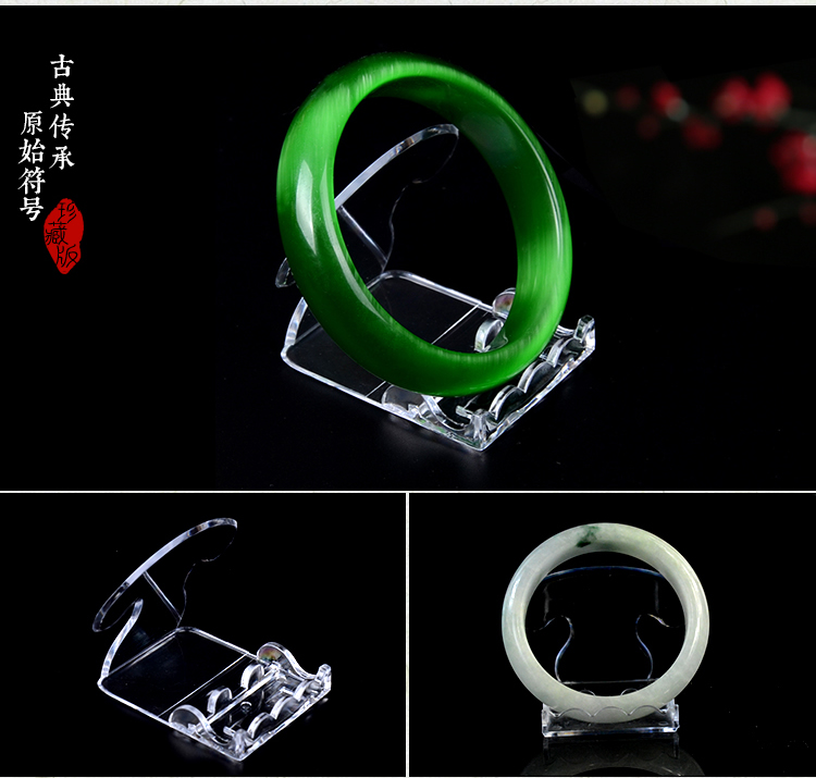 Trang sức ngọc bích vòng đeo tay hiển thị đứng vòng đeo tay đứng vòng tay đồ trang sức truy cập kệ hạt hiển thị đạo cụ - Vòng đeo tay Cuff đá thạch anh tóc vàng