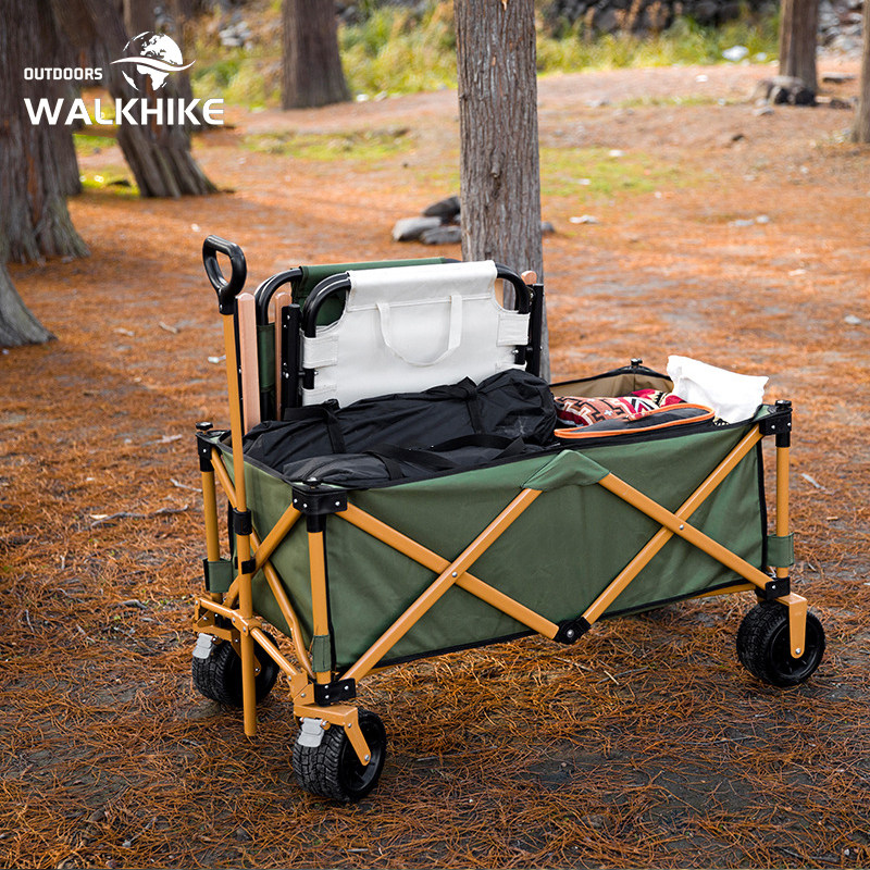 WALKHIKE Camping Cart Folding Trolley Trolley Portable Cart Picnic Outdoor Camping Camper Camper