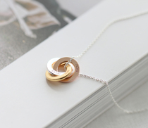 American Grace handmade personalized custom interlocking buckle 925 sterling silver plated 18K gold letter necklace choker