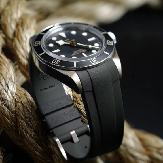 Rubberb Tudor 1958 Rubber Strap, Hypoallergenic, Suitable for Watch Diameter 39mm, Model 79030