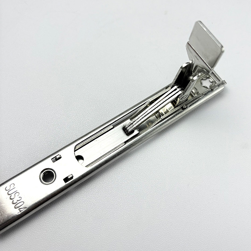 Broken Bridge Aluminum Door Latch, Stainless Steel Swing Door Latch, Hidden Plastic Steel Double Door Upper and Lower Latch Door Lock