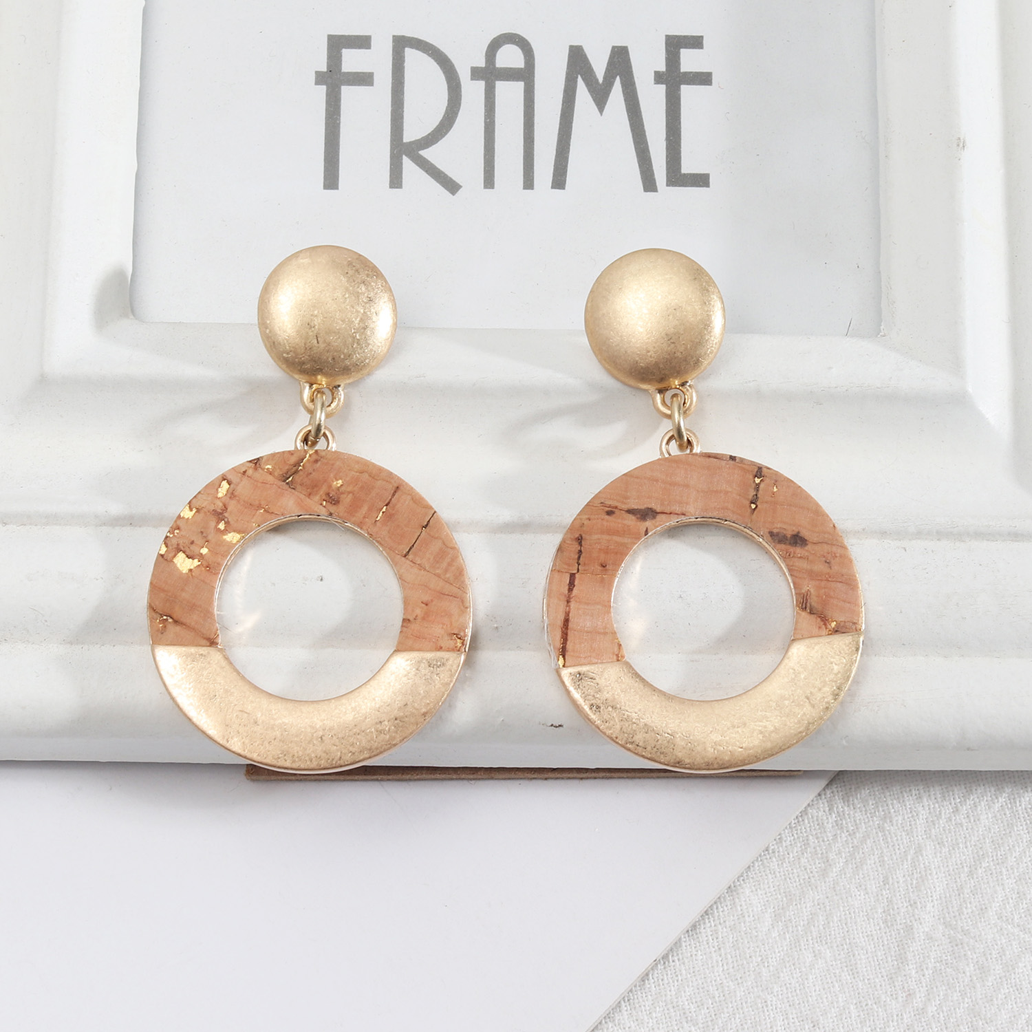 1 Pair Retro Circle Alloy Drop Earrings display picture 3