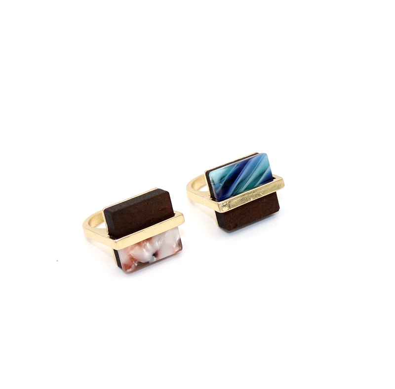Vintage Style Geometric Alloy Acetic Acid Plating Women's Rings display picture 1