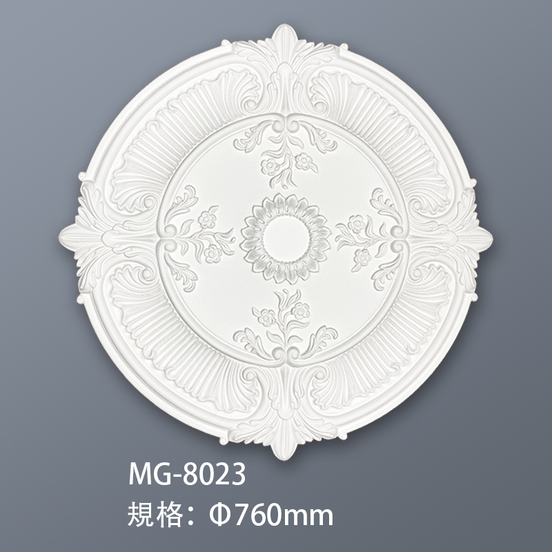 PU lamp panel European style PU ceiling lamp panel PU round lamp holder PU decorative lamp panel factory direct sale MG-8023