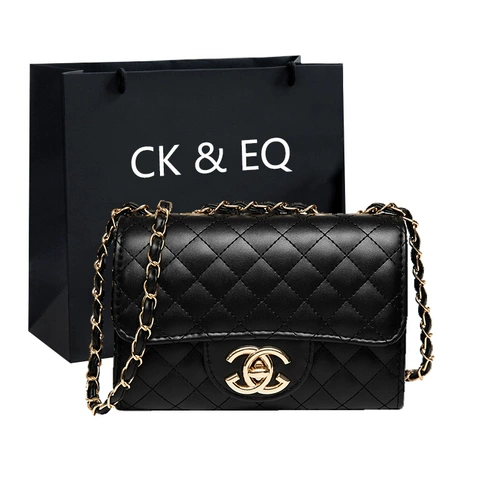 Цепь, сумка через плечо, небольшая сумка, в стиле Шанель, на цепочке, премиум класс