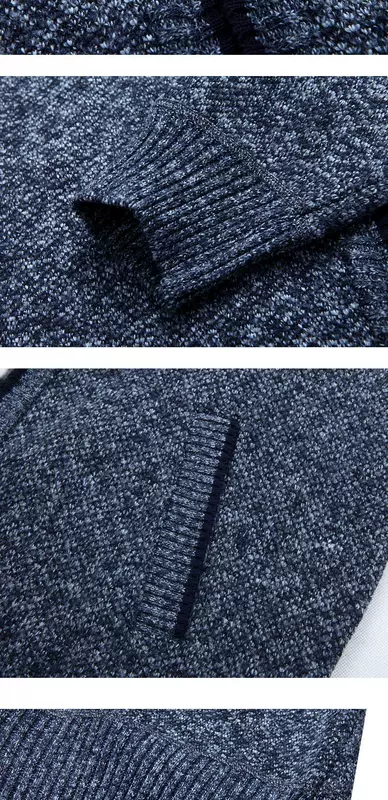 Cơ thể màu rắn và phân bón để tăng sự trẻ trung cộng với áo len nhung cho nam dòng áo len mùa thu và áo len trung niên mùa đông áo len nam mỏng