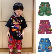 2021 new childrens clothing summer childrens shorts Japanese mens and womens pants Western style fashionable mens and womens five-point pants tide