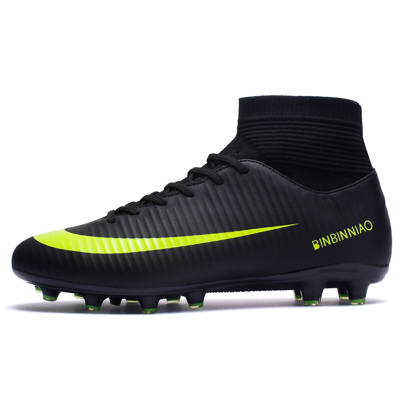 New high-tube football shoes for men and women with broken nails children boys anti-slip spikes students artificial grass training shoes for men - Taobao