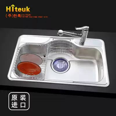 ● Hiteuk original imported Hunter sink 304 stainless steel large single sink with diversion 850times 515