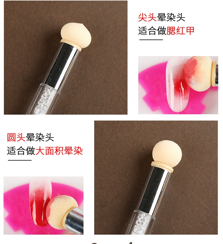 Dụng cụ làm móng Gradient Pen Smudge Pen Point Marker Quang trị liệu Màu keo dính Hai đầu có thể giặt được 4 đầu - Công cụ Nail