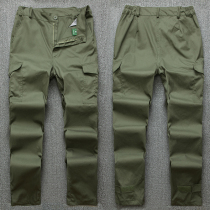 Work pants mens summer cotton thin breathable wear-resistant loose factory workshop workers machine repair labor insurance pants work pants