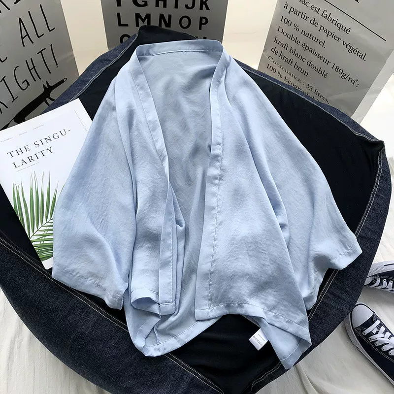 Солнцезащитная одежда, летняя тонкая short cloak для студентов, куртка, оверсайз