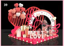 Valentines Day of Valentines Love Chen decoration prop window shop jewelry shop 4S shop scene arrangement arrangement