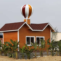 Outdoor large flyhouse travel plastic glass steel fake balloon mall beauty chen decoration park landscape