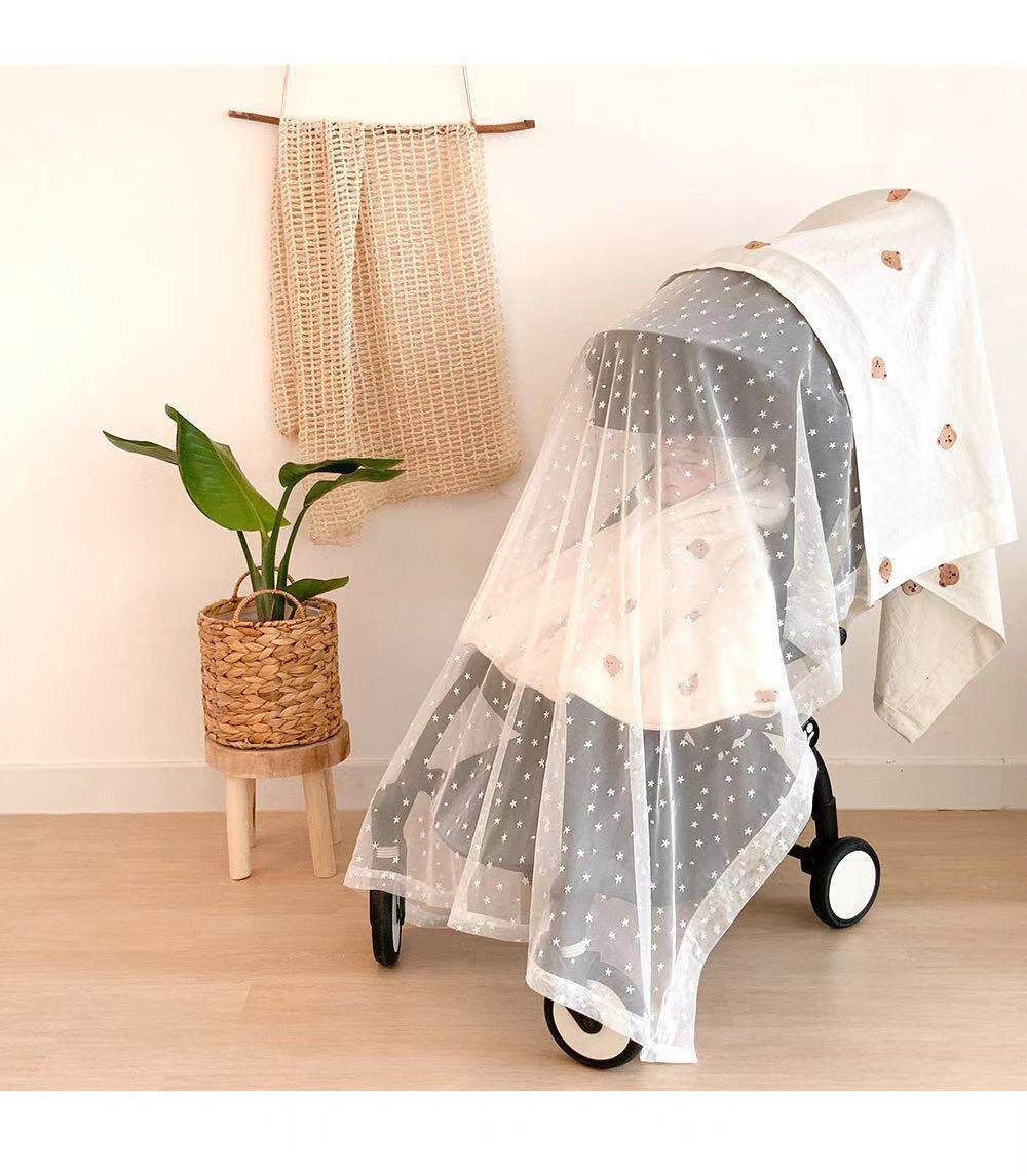 British HelloKings trolley mosquito net cover is covered by sunscreen sunshade cloth breastfeeding shielding mosquito net gauze cover