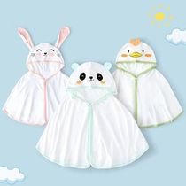 Baby sun protection clothing summer thin ice silk modal childrens cloak coat outdoor baby sun protection cloak breathable
