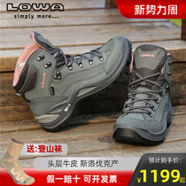 LOWA hiking shoes Renegade GTX backstop Women in the middle to help waterproof outdoor travel Covered Hiking Shoes