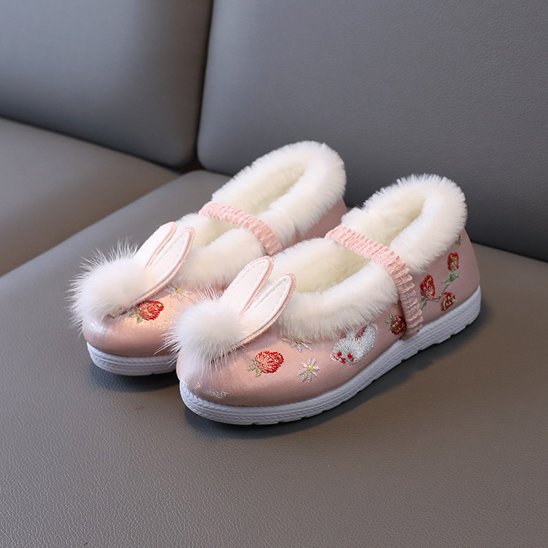 Spring Children's Hanfu Shoes, Girls' Traditional Embroidered Shoes, Baby Girl Shoes, National Trend Embroidered Dance Shoes, Breathable Cloth Shoes — 13