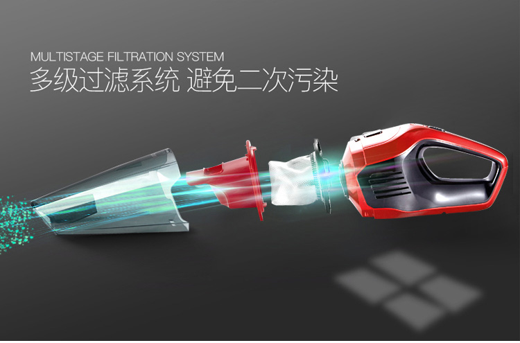 máy hút bụi cầm tay xiaomi deerma d Máy hút bụi gia đình không dây của Đức sạc ướt và khô xe cầm tay kép nhỏ mạnh mẽ cực kỳ êm ái - Máy hút bụi robot dj35