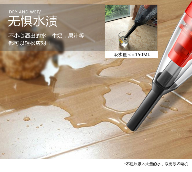 máy hút bụi cầm tay xiaomi deerma d Máy hút bụi gia đình không dây của Đức sạc ướt và khô xe cầm tay kép nhỏ mạnh mẽ cực kỳ êm ái - Máy hút bụi robot dj35