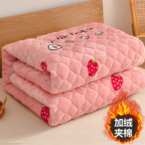 Flannel bed sheet Single piece winter flannel Milk velvet mattress is not easy to wrinkle Velvet blanket Blanket plush single-sided velvet non-slip