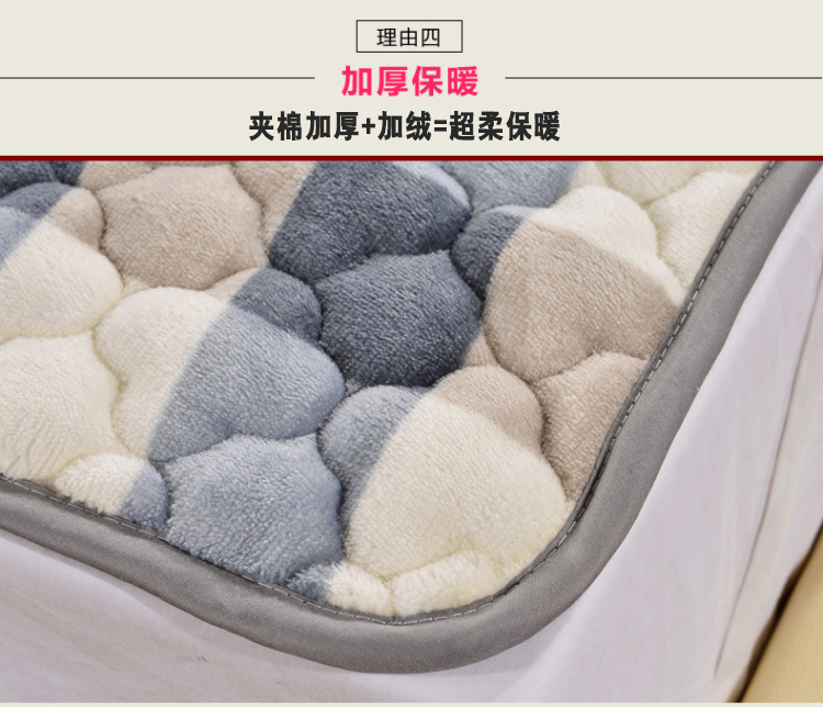 Mùa đông cộng với nhung một mảnh cashmere vải san hô tấm ngắn lông sang trọng chăn ấm nệm trượt Giảm giá - Khăn trải giường drap giường