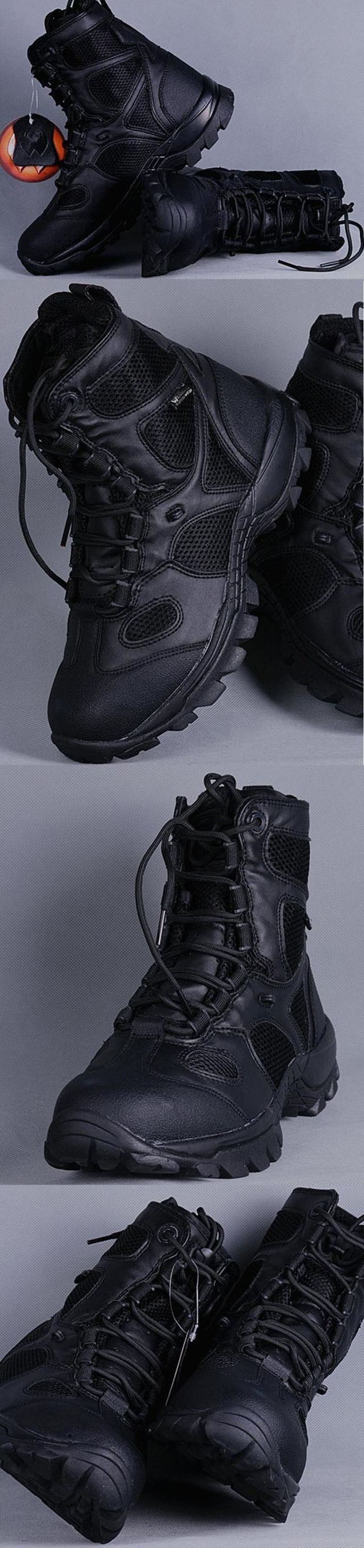 Bottes militaires en cuir - choc - Ref 1402246 Image 14