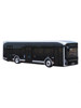 1:42 Yutong Bus Model U12 Overseas Version Black King Kong Model Bus Pure Electric Bus Alloy Car Model