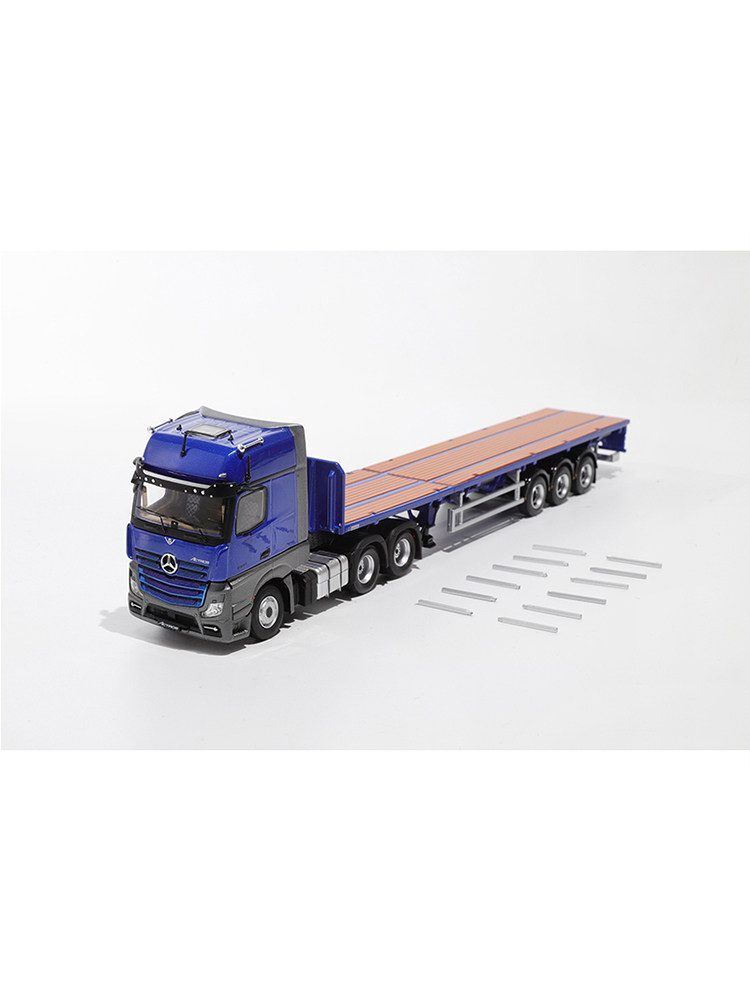 Gcd 1:64 Mercedes-Benz Actros Semi-Trailer 3-Axle Tractor with Retractable Trailer Bed Alloy Truck Model