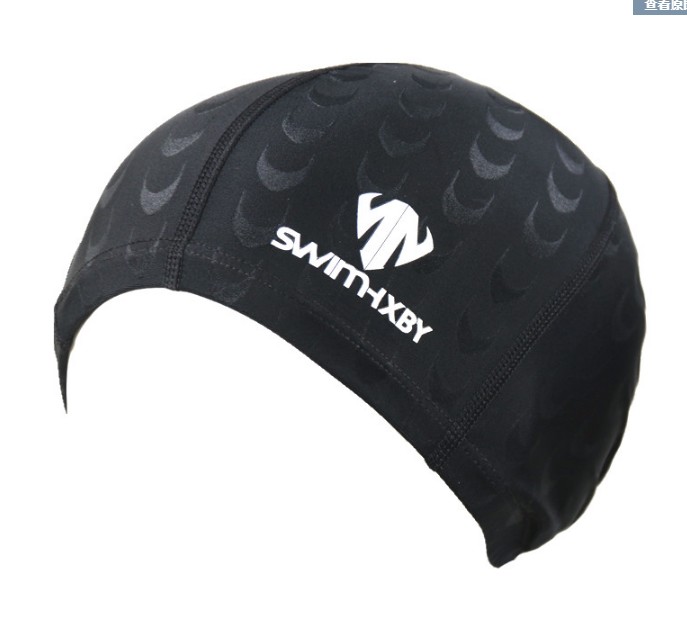 Shark skin boys and girls adults long hair swimming cap waterproof comfortable professional swimming hat unscathed