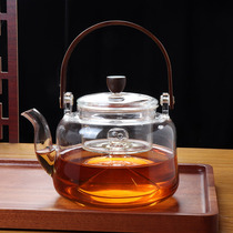 Japanese glass pot tea kettle household lifting beam teapot filter high temperature resistant glass kung fu tea set