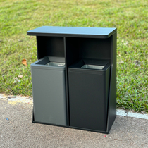 Outdoor Trash Can Villa Courtyard Landscaped Scenic Area Great Sanitation Dustbin Park Classified Neighborhood Property Fruit Leather Case