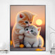 Cute animal cat diamond painting 2024 new handmade 5d dot diamond cross stitch diy living room bedroom full of diamonds