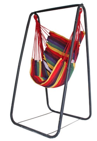 Outdoor chair swing bracket hammock with bracket home detachable canvas swing shelf portable indoor iron frame