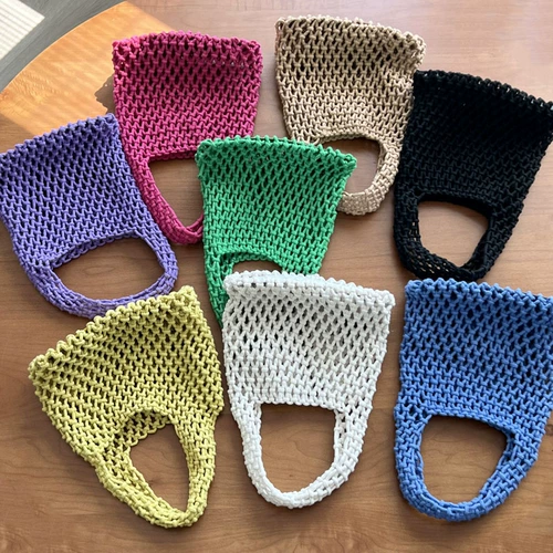 Плетеная барсетка, сумка на запястье, портативная косметичка, в корейском стиле