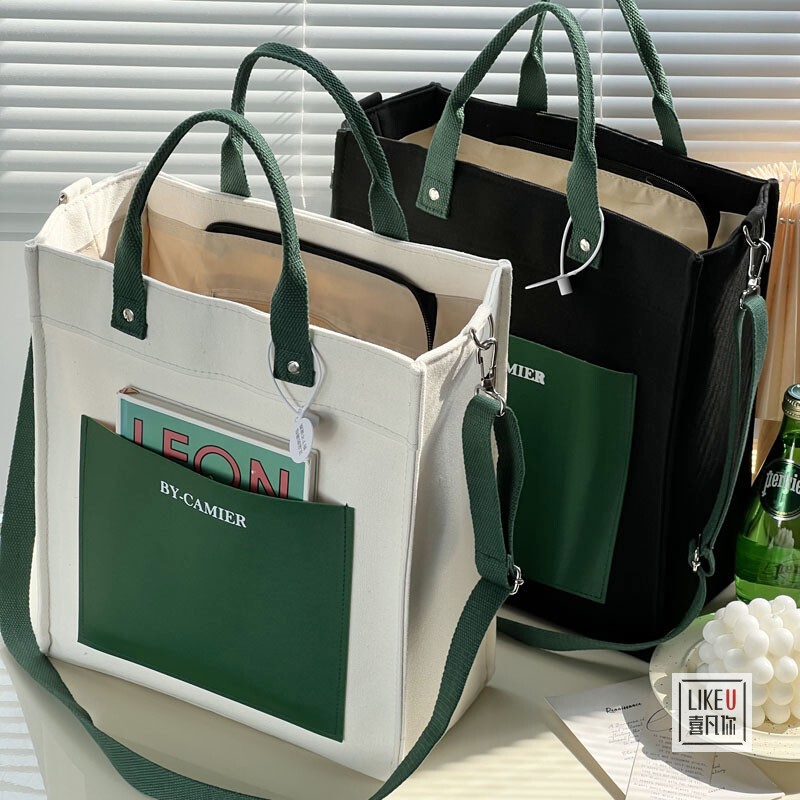 Original LAOSHU Zipper Style Three-Dimensional Canvas Bag Student Lunch Box Bag Simple Casual Handbag Crossbody Bag Original LAOSHU Zipper Style Three-Dimensional Canvas Bag Student Lunch Box Bag Simple Casual Handbag Crossbody Bag