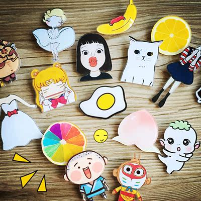 Xi Fan Ni! Korean ulzzang cute cartoon acrylic badge Japanese Harajuku soft girl brooch