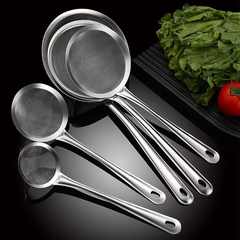 500目滤网316不锈钢漏勺真的能过滤鱼刺？揭秘超细隔渣神器！