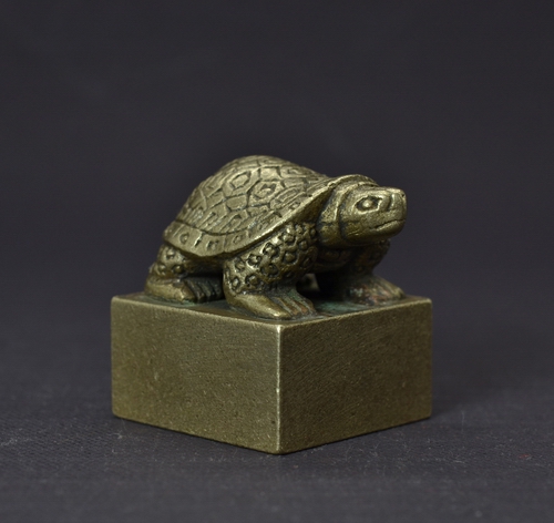 Long life tortoise button (30 x 30mm pass high 33mm) copper color