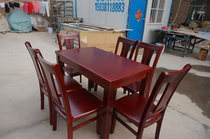 Full solid wood table table long square table small family furniture restaurant restaurant table can be customized