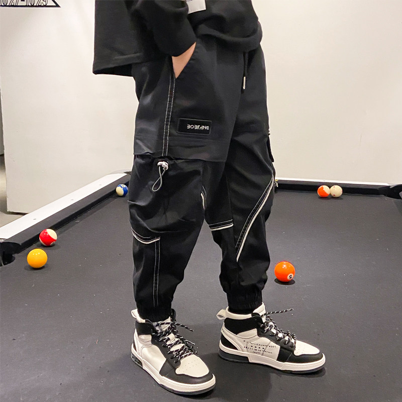 Boys' Cargo Pants 2022 Children's Wear New Style Medium and Big Boy Handsome Boy Fashion Pants Slacks Trendy Children's Pants