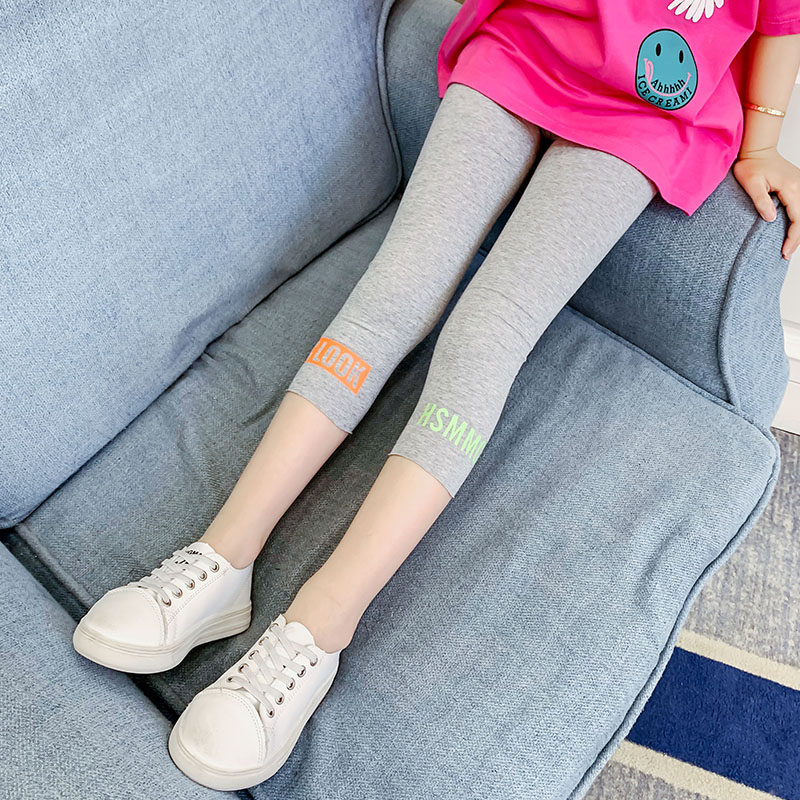 Girl Summer Inner Lap Pants Pure Cotton Summer Dress New Children CUHK Slim Fit Summer Pants 70% Girl 50% Pants