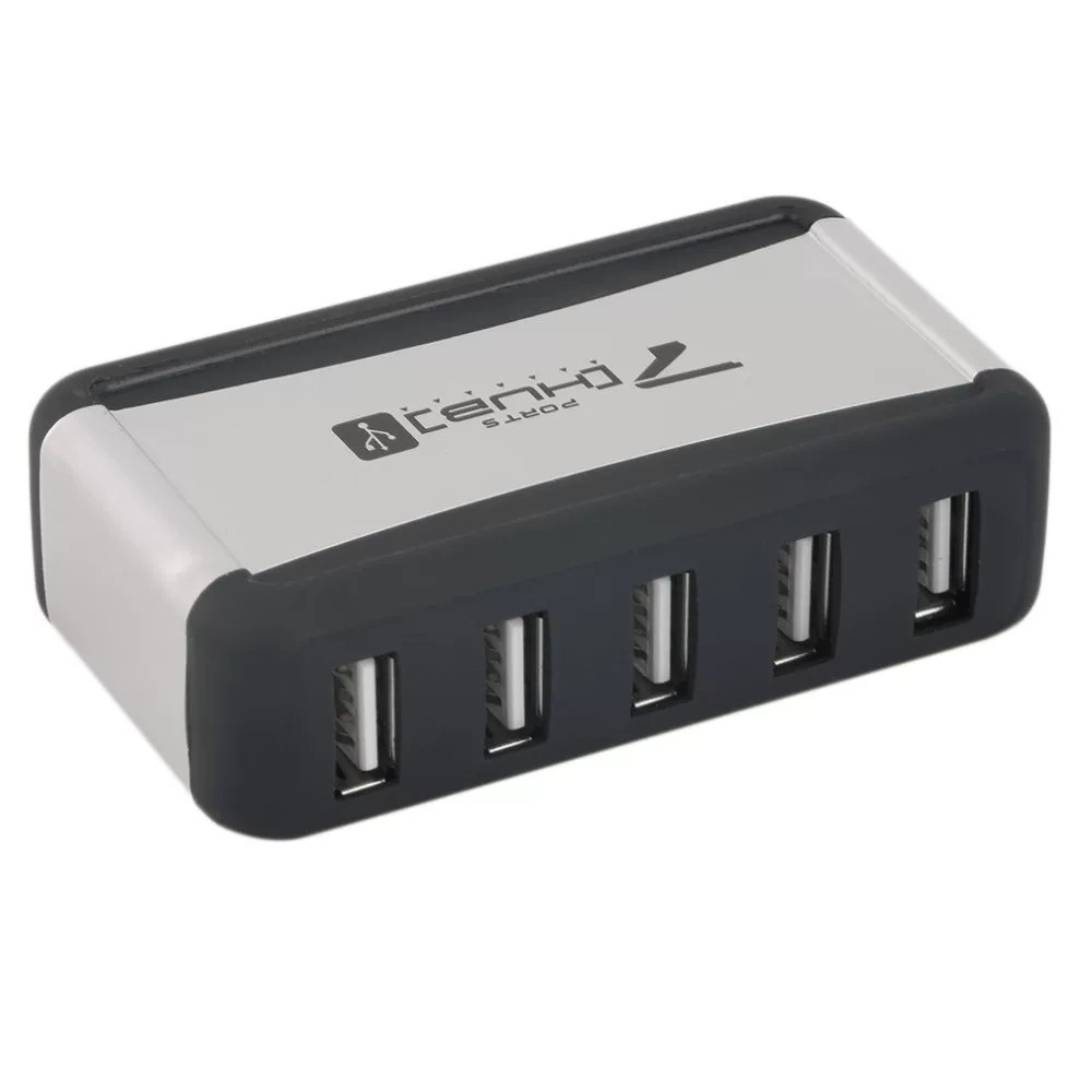 Хаб USB 2.0 на 7 портов с адаптером US plug для ноутбука