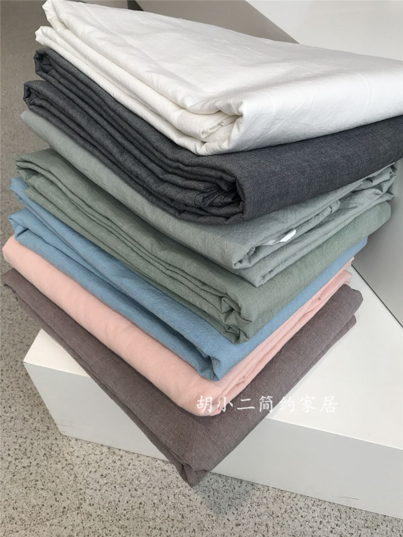 Giường đôi màu trắng có thể giặt được của Nhật Bản giường đơn product sản phẩm duy nhất khô và thoải mái giường đơn giản giường đơn - Khăn trải giường ra giường màu xám
