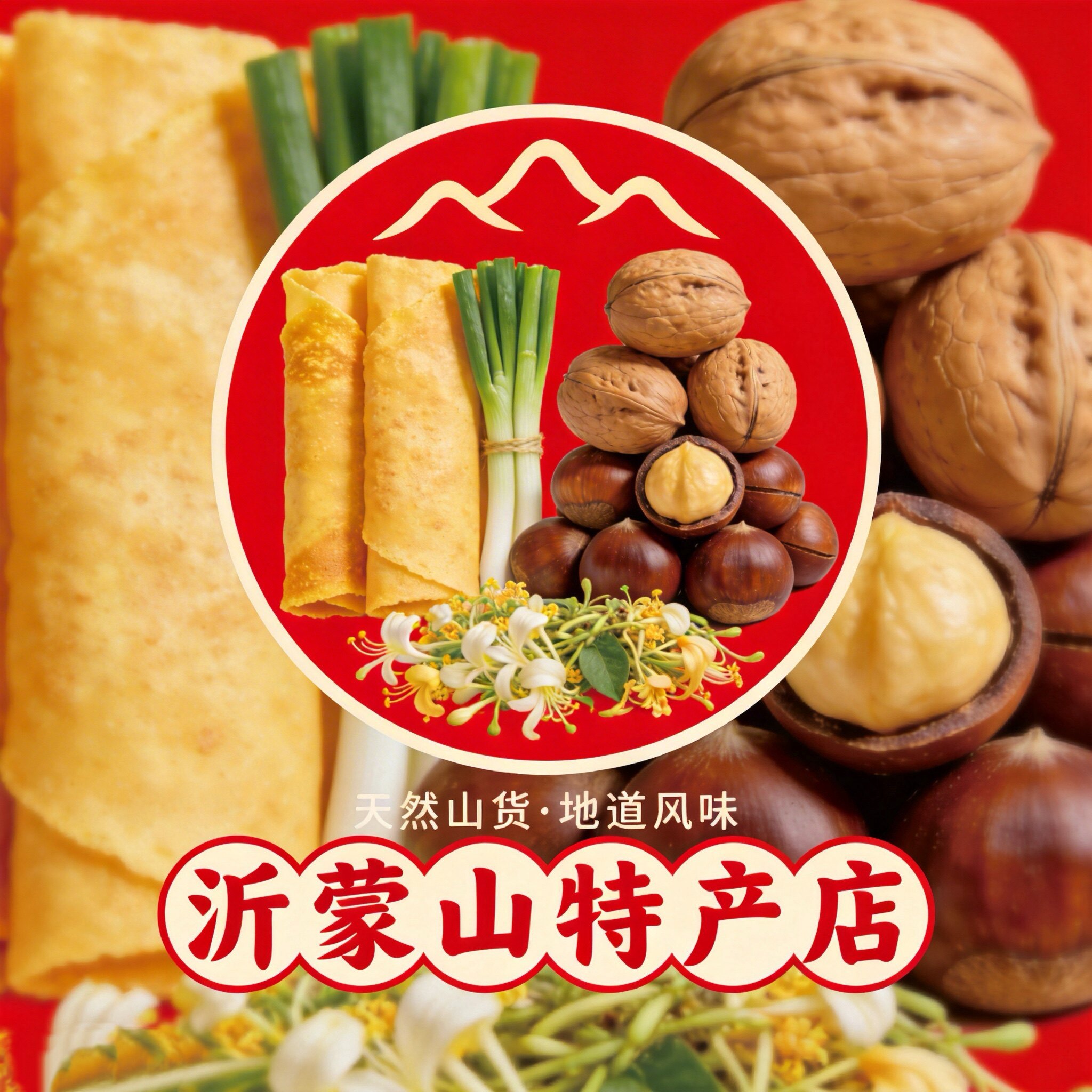 沂蒙特产店的LOGO